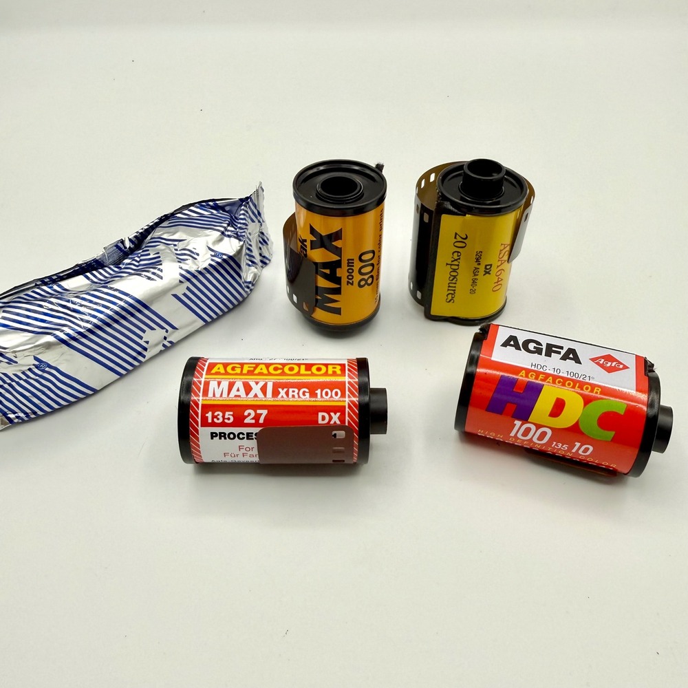 Vintage 35mm Film Lot Agfa Agfacolor Maxi HDC 100 Kodak Max 800 Expired Mixed